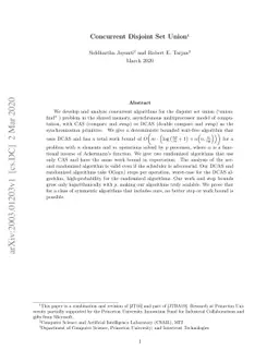 Concurrent Disjoint Set Union