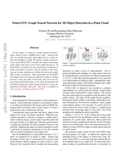 Point-GNN: Graph Neural Network for 3D Object Detection in a Point Cloud