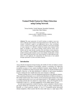 Trained Model Fusion for Object Detection using Gating Network