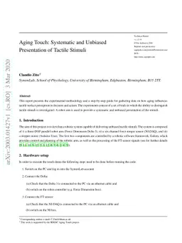 Aging Touch: Systematic and Unbiased Presentation of Tactile Stimuli