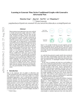 Learning to Generate Time Series Conditioned Graphs with Generative
  Adversarial Nets