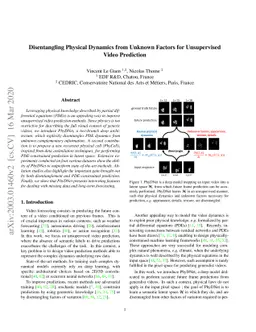 Disentangling Physical Dynamics from Unknown Factors for Unsupervised
  Video Prediction