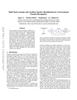 Multi-Task Learning with Auxiliary Speaker Identification for
  Conversational Emotion Recognition