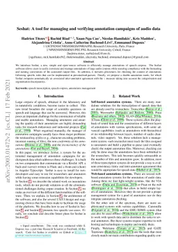 Seshat: A tool for managing and verifying annotation campaigns of audio
  data