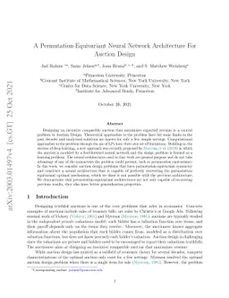 A Permutation-Equivariant Neural Network Architecture For Auction Design