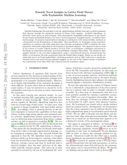 Towards Novel Insights in Lattice Field Theory with Explainable Machine
  Learning