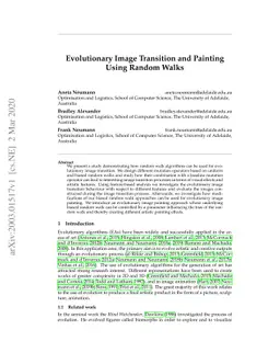 Evolutionary Image Transition and Painting Using Random Walks