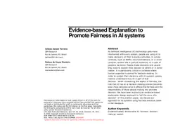 Evidence-based explanation to promote fairness in AI systems