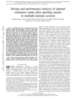 Design and performance analysis of channel estimators under pilot
  spoofing attacks in multiple-antenna systems