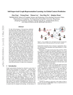 Self-Supervised Graph Representation Learning via Global Context
  Prediction
