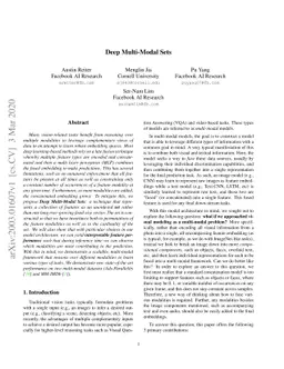 Deep Multi-Modal Sets