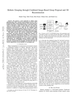 Robotic Grasping through Combined Image-Based Grasp Proposal and 3D
  Reconstruction