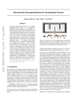 Hierarchically Decoupled Imitation for Morphological Transfer