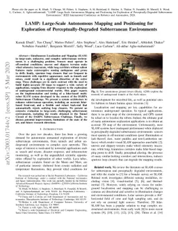 LAMP: Large-Scale Autonomous Mapping and Positioning for Exploration of
  Perceptually-Degraded Subterranean Environments