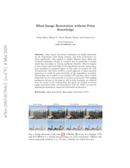 Blind Image Restoration without Prior Knowledge