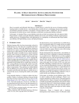 FLAME: A Self-Adaptive Auto-labeling System for Heterogeneous Mobile
  Processors