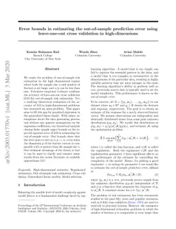 Error bounds in estimating the out-of-sample prediction error using
  leave-one-out cross validation in high-dimensions