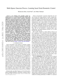 Multi-Sparse Gaussian Process: Learning based Semi-Parametric Control