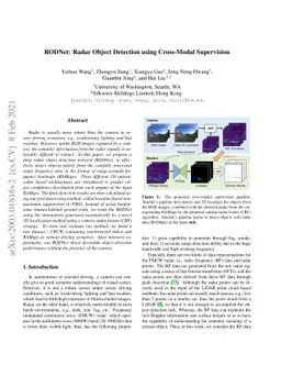 RODNet: Radar Object Detection Using Cross-Modal Supervision