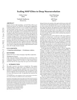 Scaling MAP-Elites to Deep Neuroevolution