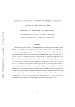 Universal sieve-based strategies for efficient estimation using machine
  learning tools