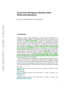 Large-Scale Shrinkage Estimation under Markovian Dependence
