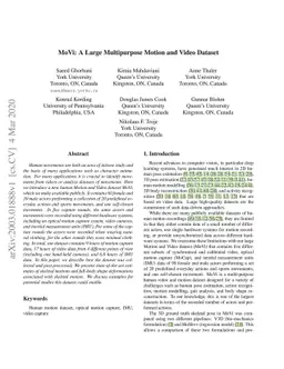 MoVi: A Large Multipurpose Motion and Video Dataset