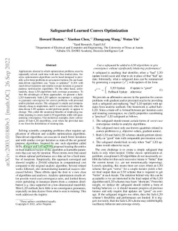 Safeguarded Learned Convex Optimization