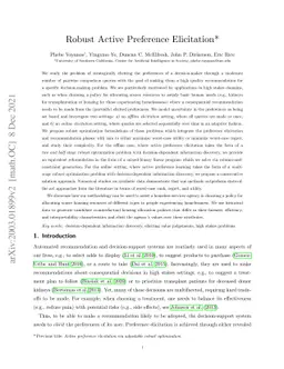 Robust Active Preference Elicitation