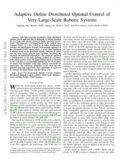 Adaptive Online Distributed Optimal Control of Very-Large-Scale Robotic
  Systems