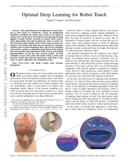 Optimal Deep Learning for Robot Touch