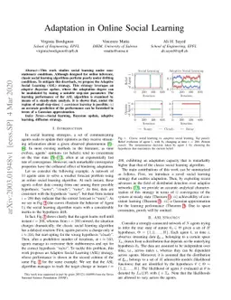 Adaptation in Online Social Learning