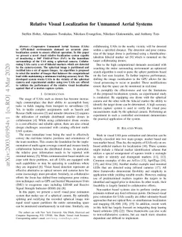 Relative Visual Localization for Unmanned Aerial Systems