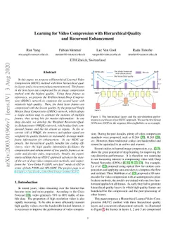 Learning for Video Compression with Hierarchical Quality and Recurrent
  Enhancement
