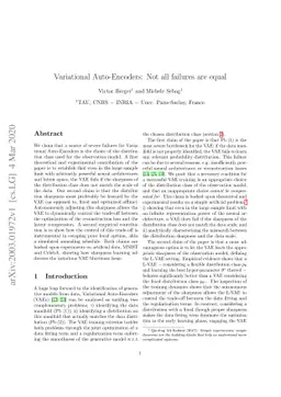 Variational Auto-Encoder: not all failures are equal