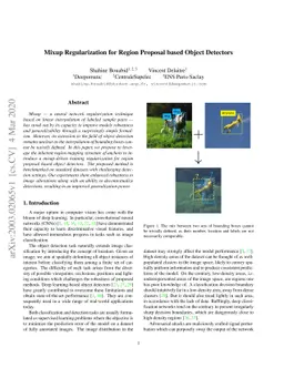 Mixup Regularization for Region Proposal based Object Detectors