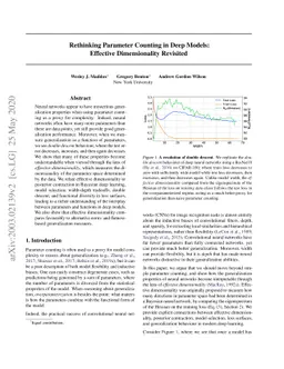 Rethinking Parameter Counting in Deep Models: Effective Dimensionality
  Revisited