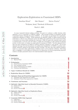 Exploration-Exploitation in Constrained MDPs