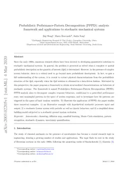 Probabilistic Performance-Pattern Decomposition (PPPD): analysis
  framework and applications to stochastic mechanical systems