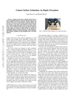 Contact Surface Estimation via Haptic Perception