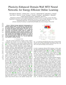Plasticity-Enhanced Domain-Wall MTJ Neural Networks for Energy-Efficient
  Online Learning