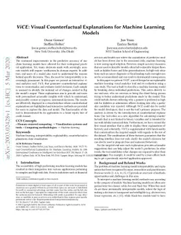 ViCE: Visual Counterfactual Explanations for Machine Learning Models