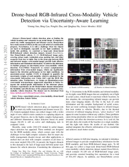 Drone-based RGB-Infrared Cross-Modality Vehicle Detection via
  Uncertainty-Aware Learning