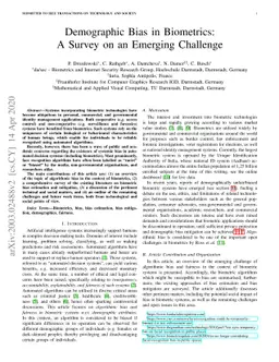 Demographic Bias in Biometrics: A Survey on an Emerging Challenge