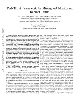 DANTE: A framework for mining and monitoring darknet traffic