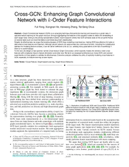 Cross-GCN: Enhancing Graph Convolutional Network with $k$-Order Feature
  Interactions