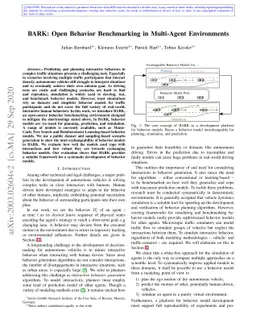 BARK: Open Behavior Benchmarking in Multi-Agent Environments