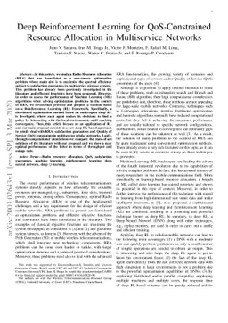 Deep Reinforcement Learning for QoS-Constrained Resource Allocation in
  Multiservice Networks