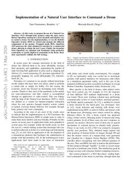 Implementation of a Natural User Interface to Command a Drone
