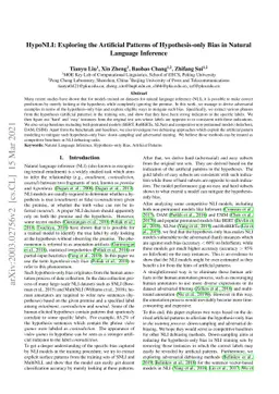 HypoNLI: Exploring the Artificial Patterns of Hypothesis-only Bias in
  Natural Language Inference